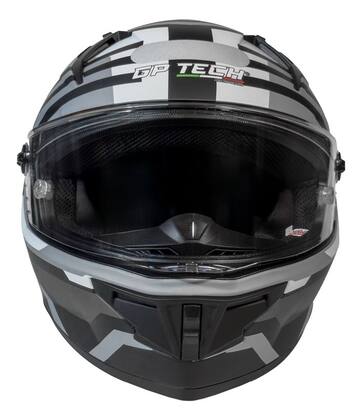 Imagem de Capacete Pilot Blade Preto Branco Cinza Fosco  Gp Tech