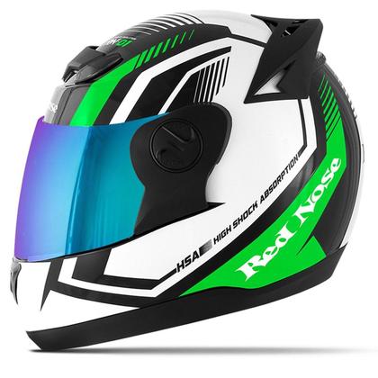 Imagem de Capacete Pro Tork Evolution G6 Red Nose Brilhante Verde Tam. 56 + Viseira Camaleão