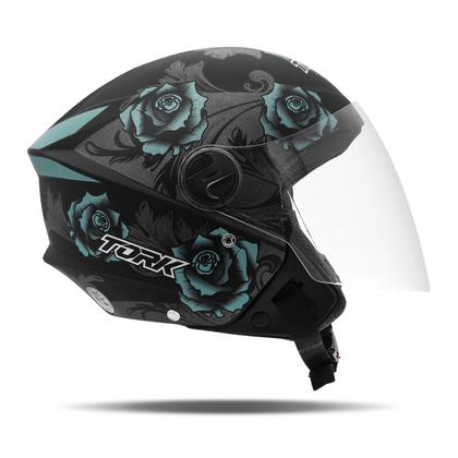 Imagem de Capacete Pro Tork New Liberty 3 Three Flowers Girls Fosco Feminino Aberto Moto