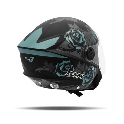 Imagem de Capacete Pro Tork New Liberty 3 Three Flowers Girls Fosco Feminino Aberto Moto