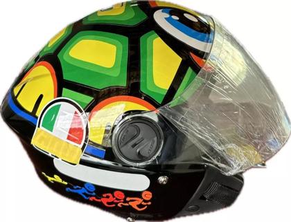 Imagem de Capacete pro tork personalizado tartaruga verde + verniz moto aberto top new liberty