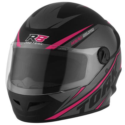 Imagem de Capacete R8 Pro Tork Moto Fechado Feminino Masculino Adulto Viseira Segurança Proteção