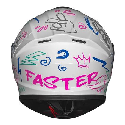 Imagem de Capacete Race Tech Hit Faster Branco e Rosa