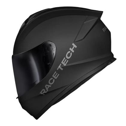 Imagem de Capacete Race Tech Hit Monocolor Preto Fosco Mais Viseira Fumê