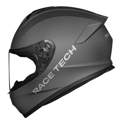 Imagem de Capacete Race Tech Hit Monocolor Titanium Fosco Fechado
