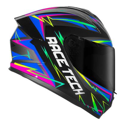 Imagem de Capacete Race Tech Hit Spark Preto e Cinza Tamanho:56