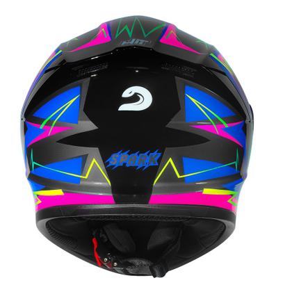 Imagem de Capacete Race Tech Hit Spark Preto e Cinza Tamanho:56