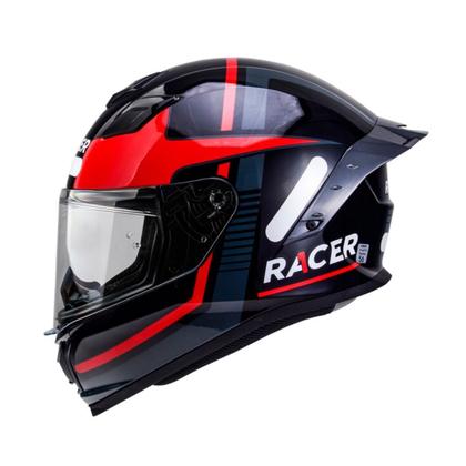 Imagem de Capacete Racer1 Rc1 Nava Preto Cinza Vermelho