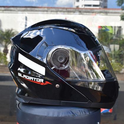 Imagem de Capacete Robocop Articulado Texx Gladiator V3 Preto Moto