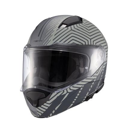 Imagem de Capacete Robocop Articulado Texx Kratos Cyber Cinza Moto