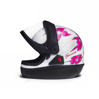 Imagem de Capacete San Marino Femme Moto Integral Fechado Motoboy Flor