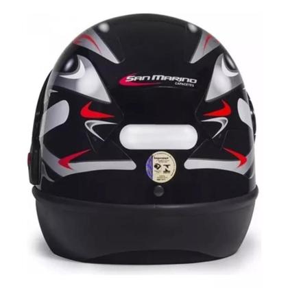 Imagem de Capacete San Marino Taurus Automático Preto Mais Viseira Extra Cristal 2.2