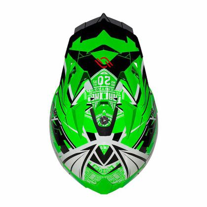 Imagem de Capacete Shiro Motocross Off Road MX-917 Thunder III Verde Fluor