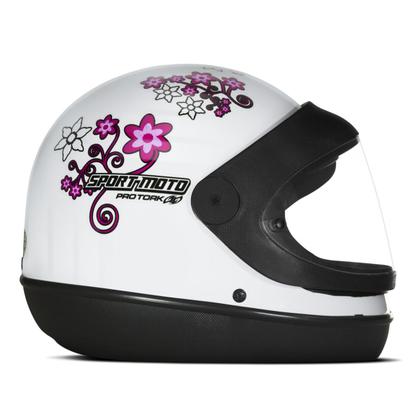 Imagem de Capacete Sport Moto For Girls Automático Fechado Feminino Pro Tork Segurança Proteção