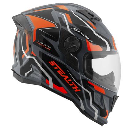Imagem de Capacete Stealth Hawk Moto Fechado Feminino Masculino Pro Tork Proteção Segurança
