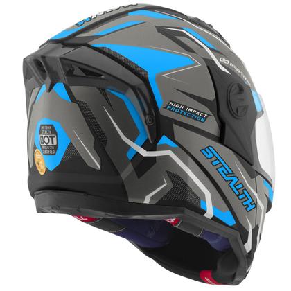Imagem de Capacete Stealth Hawk Moto Fechado Feminino Masculino Pro Tork Proteção Segurança