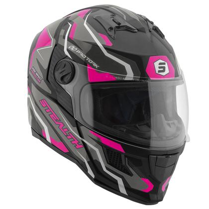 Imagem de Capacete Stealth Hawk Moto Fechado Feminino Masculino Pro Tork Proteção Segurança