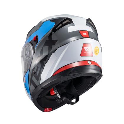 Imagem de Capacete Texx Escamot Gladiator V3 Reisen Azul Verm Branc 60