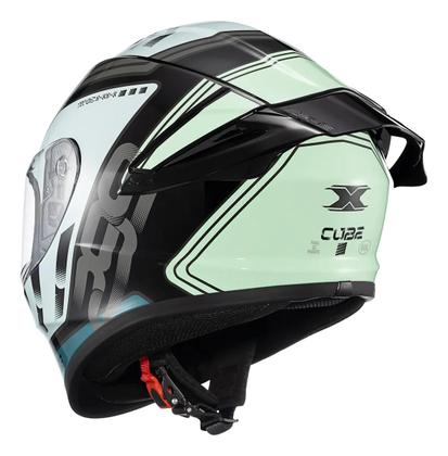 Imagem de Capacete texx fechado spihe cube azul verde 60