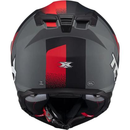 Imagem de Capacete Texx Kaiman Track Vermelho Cinza Fosco C/ Óculos
