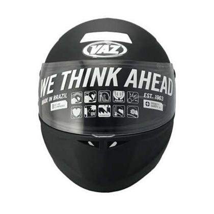 Capacete VAZ V19 Clean Fechado Preto Fosco Tamanho 60 Vaz 11987