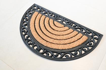 Imagem de Capacho Antiderrapante Fibra De Coco Arco Irís 45x75cm - Kacyumara