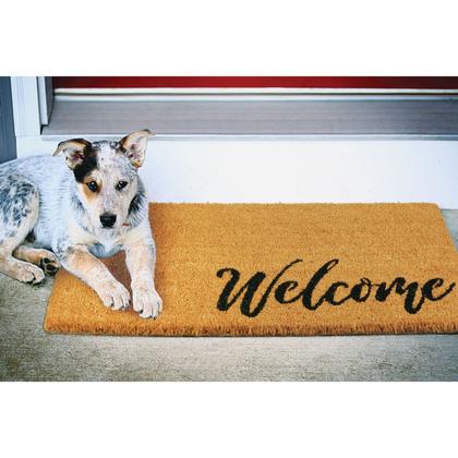 Imagem de Capacho de borracha de coco retangular antiderrapante MDesign 43x76cm