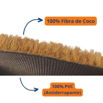 Imagem de Capacho De Porta Tapete Fibra de Coco 60x33 - Mec G