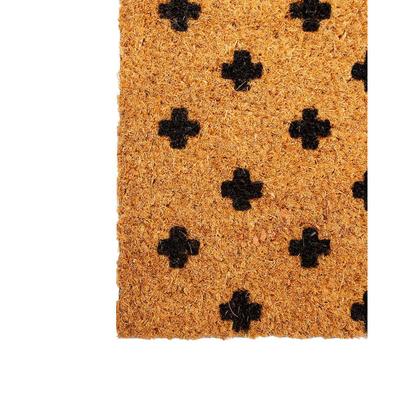 Imagem de Capacho Fibra de Coco Estampado 25 Bege-Preto 0,33X0,60M