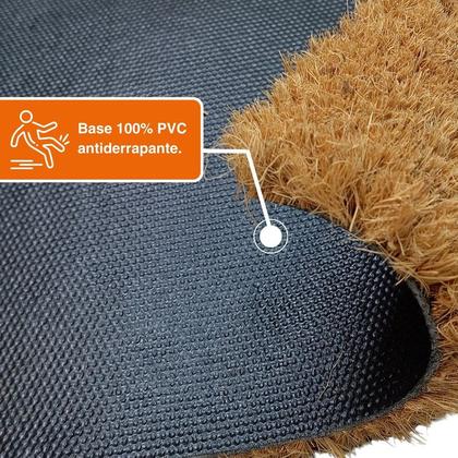 Imagem de Capacho Fibra De Coco Natural Liso Base Emborrachado 1X3m