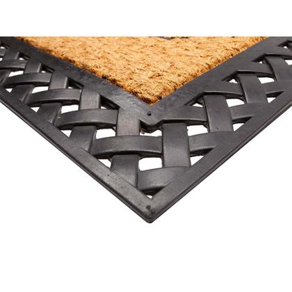 Imagem de Capacho Fibra de Coco Prime 21 Bege-Preto 0,45X0,75M