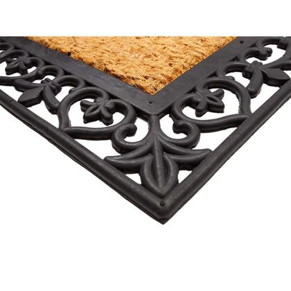 Imagem de Capacho Fibra de Coco Prime 22 Bege-Preto 0,45X0,75M