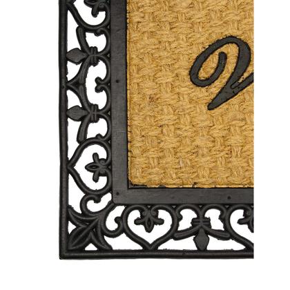 Imagem de Capacho Fibra de Coco Prime 22 Bege-Preto 0,45X0,75M