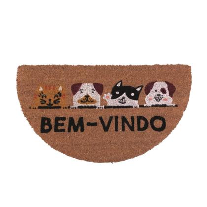 Imagem de Capacho Meia Lua Fibra De Coco 60X33Cm - Komeco Moldura