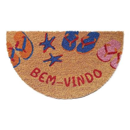 Imagem de Capacho Meia Lua Fibra De Coco 60X33Cm - Komeco Moldura