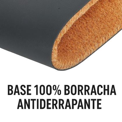 Imagem de Capacho Meia Lua Fibra De Coco Base PVC 60x33cm - Komeco