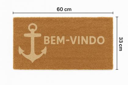 Imagem de Capacho Retangular Fibra De Coco Base PVC 60x33cm - Komeco