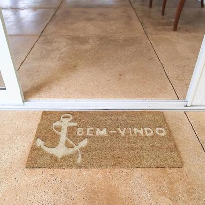 Imagem de Capacho Retangular Fibra De Coco Base PVC 60x33cm - Komeco