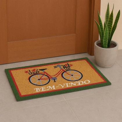 Imagem de Capacho Retangular Fibra De Coco Base PVC 60x33cm - Komeco