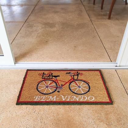 Imagem de Capacho Retangular Fibra De Coco Base PVC 60x33cm - Komeco