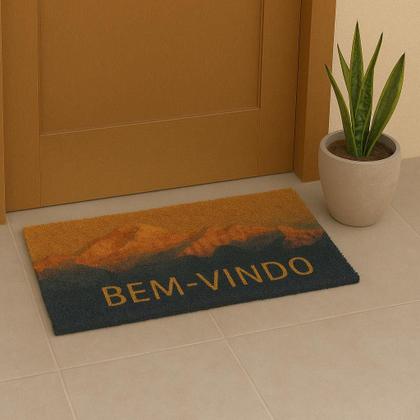 Imagem de Capacho Retangular Fibra De Coco Base PVC 60x33cm - Komeco