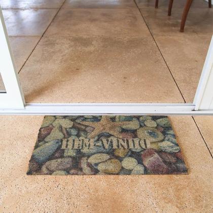 Imagem de Capacho Retangular Fibra De Coco Base PVC 60x33cm - Komeco