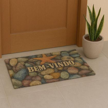 Imagem de Capacho Retangular Fibra De Coco Base PVC 60x33cm - Komeco