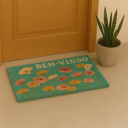 Imagem de Capacho Retangular Fibra De Coco Base PVC 60x33cm - Komeco