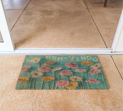 Imagem de Capacho Retangular Fibra De Coco Base PVC 60x33cm - Komeco