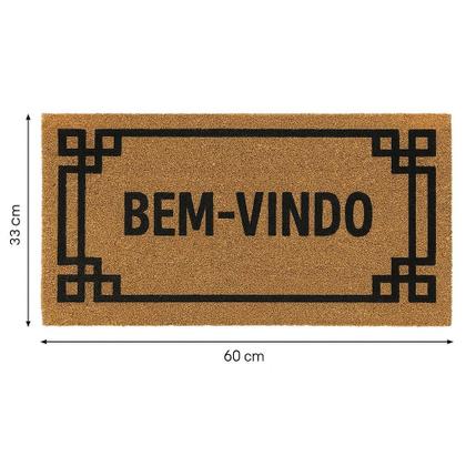 Imagem de Capacho Retangular Fibra De Coco Base PVC 60x33cm - Komeco