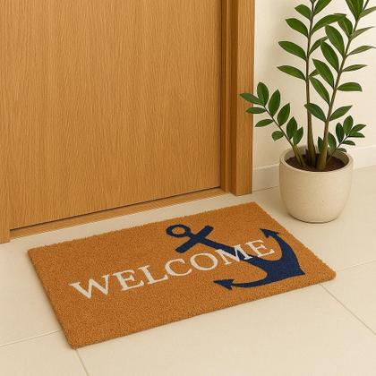 Imagem de Capacho Retangular Fibra De Coco Base PVC 60x33cm - Komeco