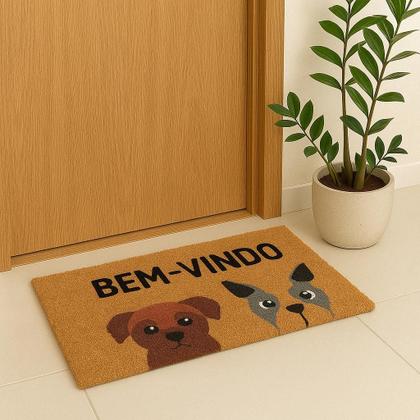 Imagem de Capacho Retangular Fibra De Coco Base PVC 60x33cm - Komeco