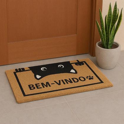 Imagem de Capacho Retangular Fibra De Coco Base PVC 60x33cm - Komeco