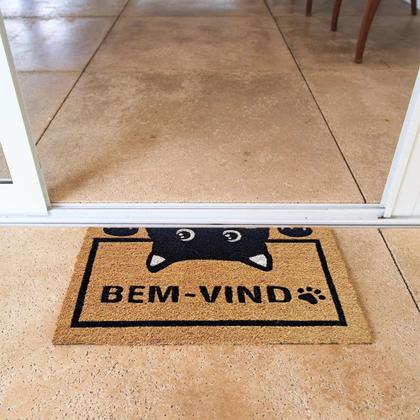 Imagem de Capacho Retangular Fibra De Coco Base PVC 60x33cm - Komeco